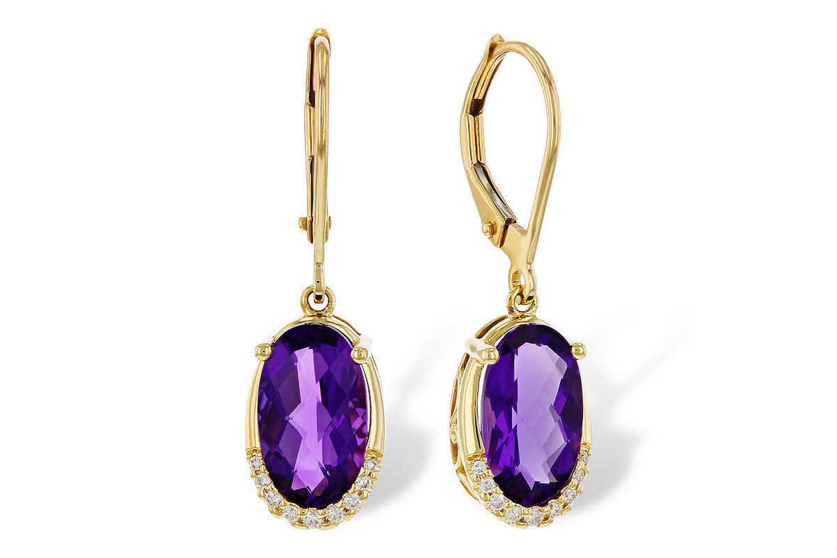 D302-44086: EARRINGS 2.70 TW AMETHYST 2.78 TGW (10x6MM OV)