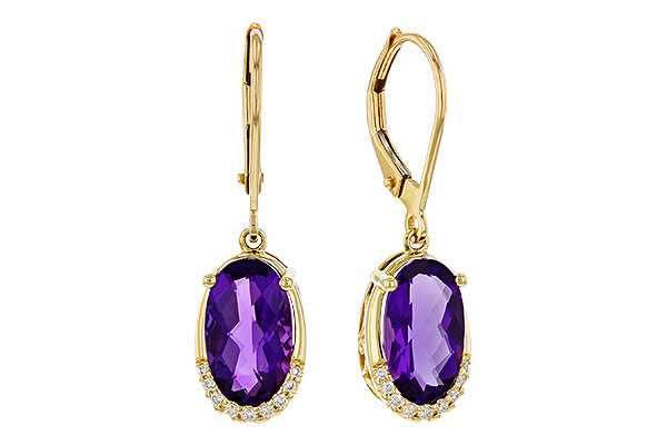 D302-44086: EARRINGS 2.70 TW AMETHYST 2.78 TGW (10x6MM OV)