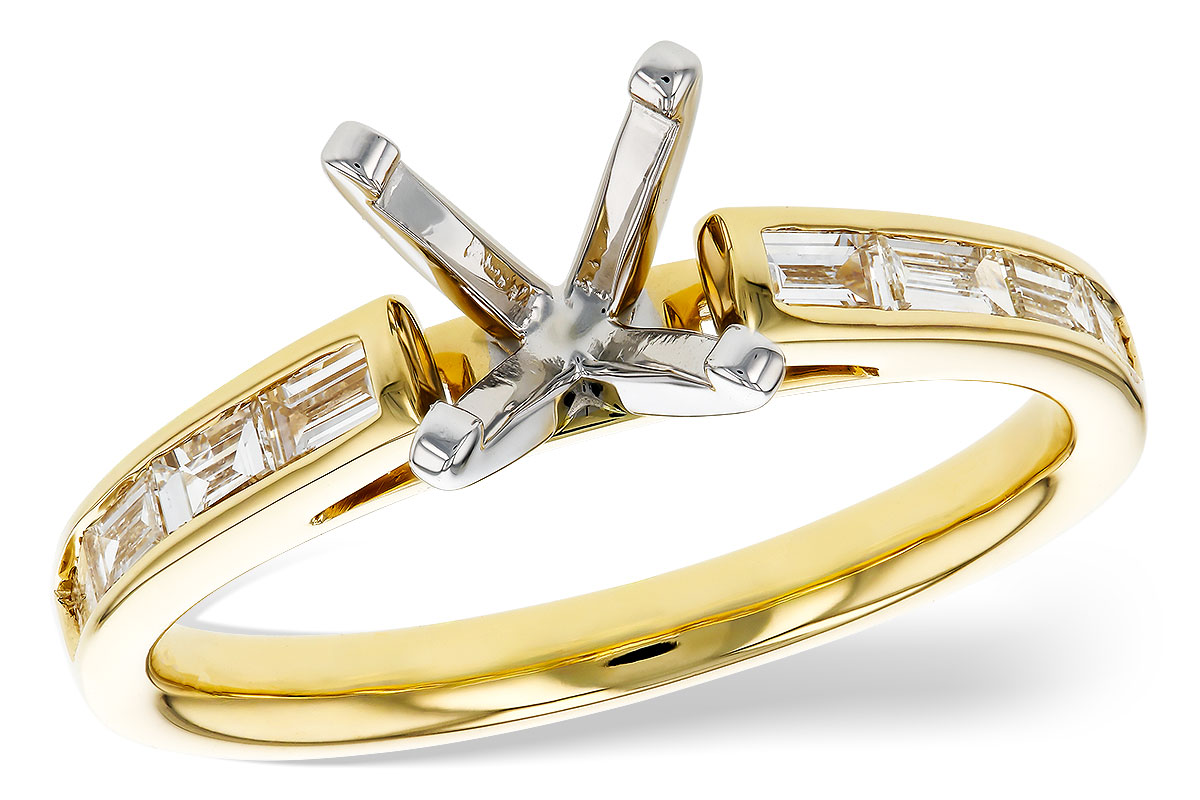 D303-27649: LDS SEMI DIA RG .38 TW BAGUETTES