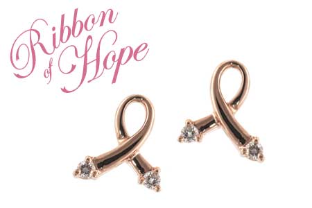 E027-90413: PINK GOLD EARRINGS .07 TW