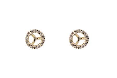 E027-90431: SEMI DIA EARR .12 TW (HOLDS .25 EACH)