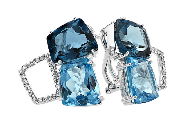 E216-03176: EARR 10.80 BLUE TOPAZ 11.00 TGW