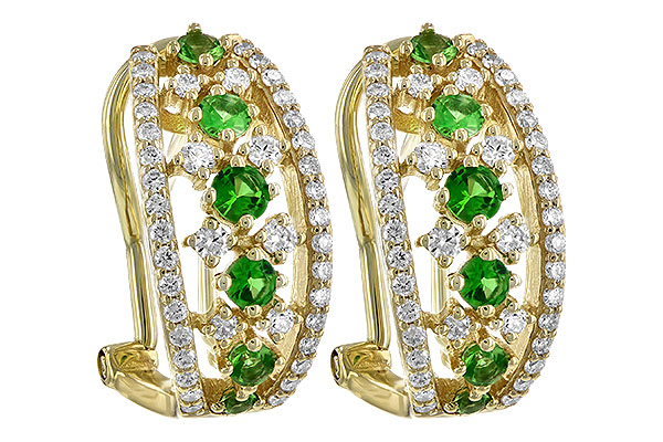 E217-82231: EARR .46 GREEN GARNET .86 TGW