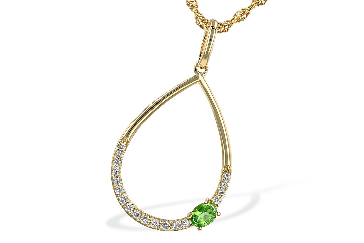 E217-89504: NECK .17 GREEN GARNET .26 TGW