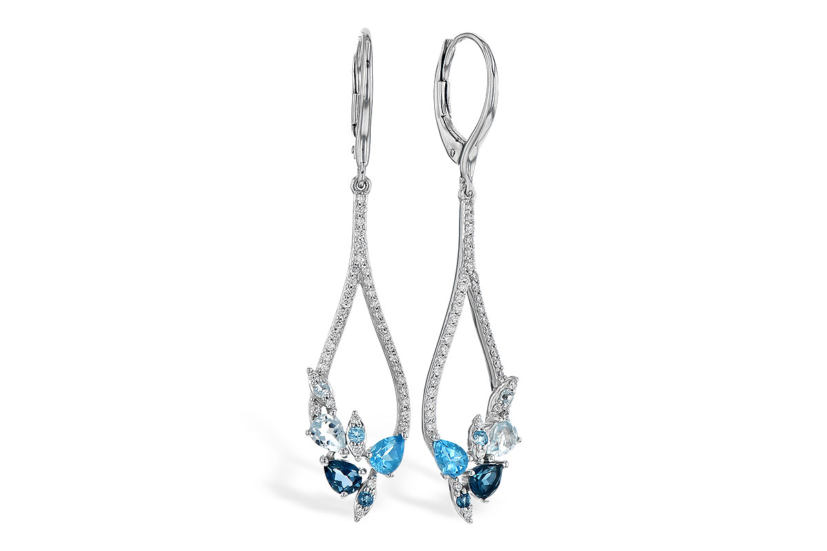 E300-58604: EARR 1.08 BLUE TOPAZ 1.35 TGW