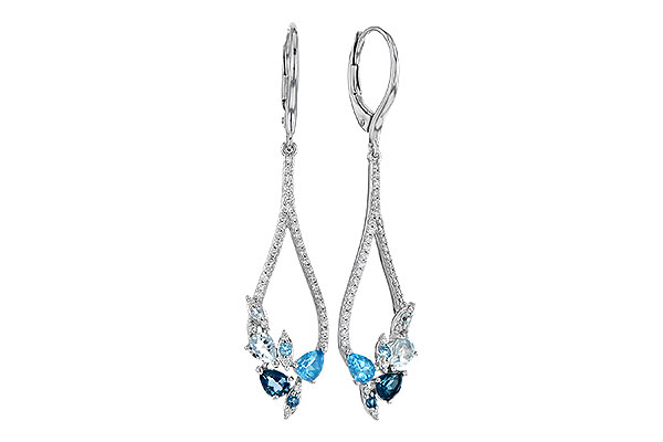 E300-58604: EARR 1.08 BLUE TOPAZ 1.35 TGW