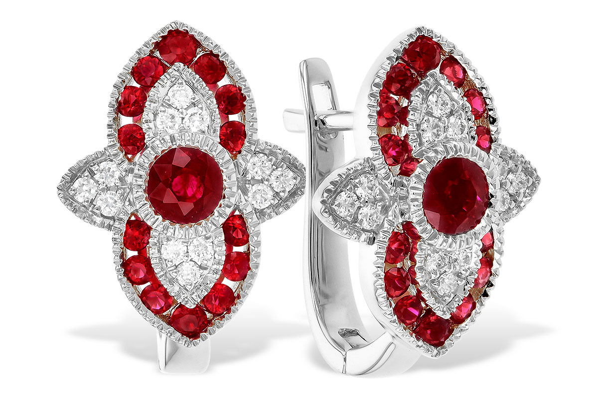 E301-45849: EARR .78 TW RUBY .90 TGW