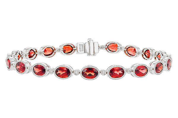 E301-47695: BRACELET 9.22 TW GARNET 9.26 TGW