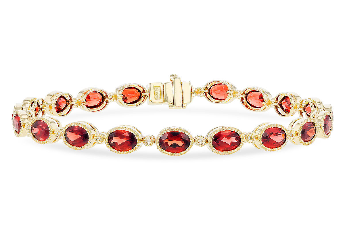 E301-47695: BRACELET 9.22 TW GARNET 9.26 TGW