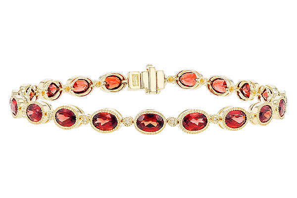 E301-47695: BRACELET 9.22 TW GARNET 9.26 TGW