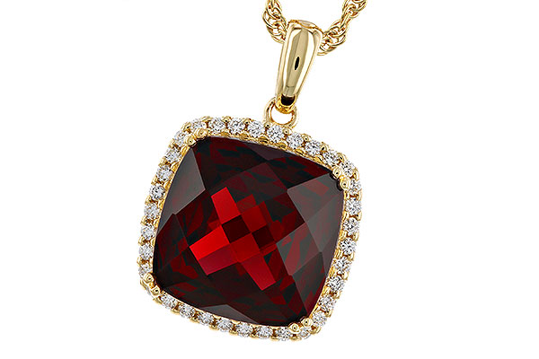 E302-39513: NECKLACE 9.26 GARNET 9.51 TGW (12MM CU)