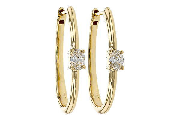 E302-40376: EARRINGS .47 TW OVAL DIAMONDS