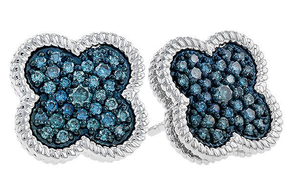 E302-41349: EARRINGS .50 TW BLUE DIAS