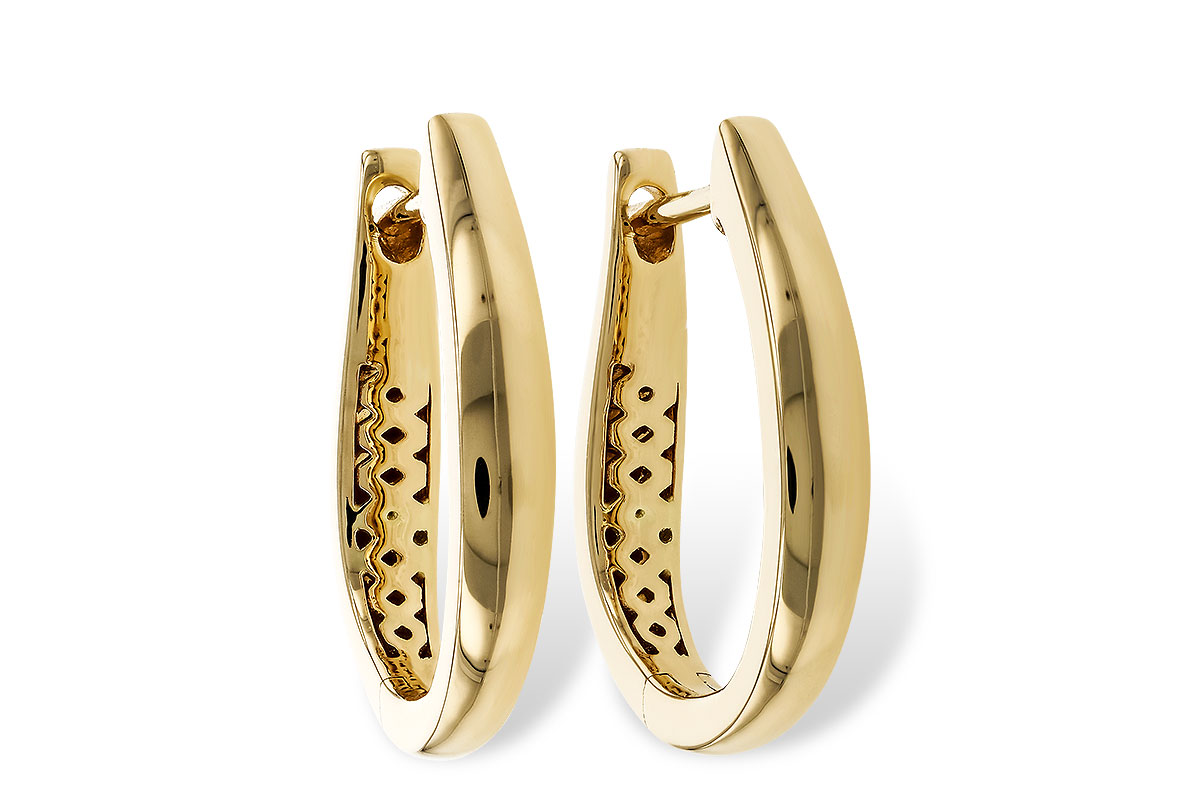 E302-42258: GOLD EARRINGS (17MM)