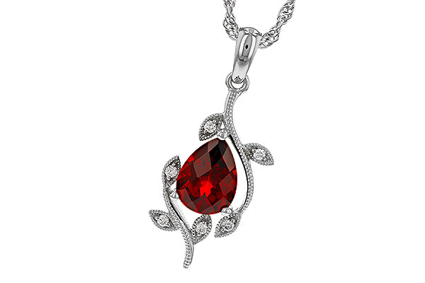 E302-43113: NECKLACE 1.34 GARNET 1.39 TGW (8X6MM GAR)