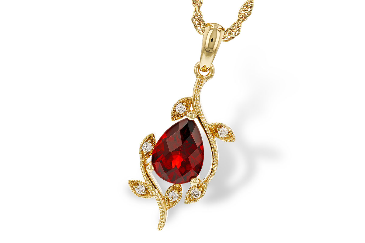 E302-43113: NECKLACE 1.34 GARNET 1.39 TGW (8X6MM GAR)