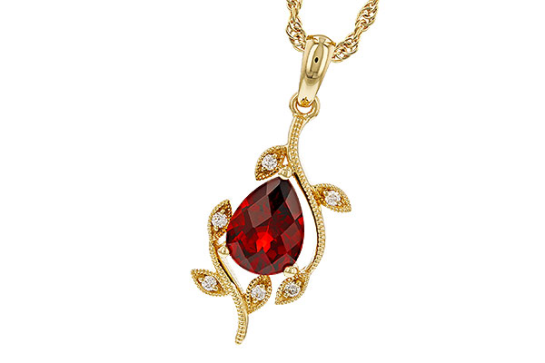 E302-43113: NECKLACE 1.34 GARNET 1.39 TGW (8X6MM GAR)