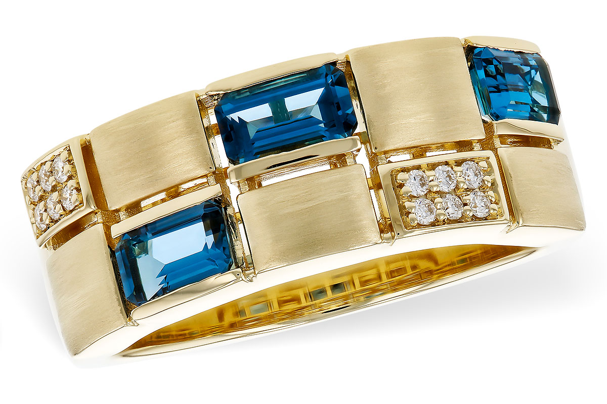 E302-43158: LDS RG .94 LONDON BLUE TOPAZ 1.00 TGW