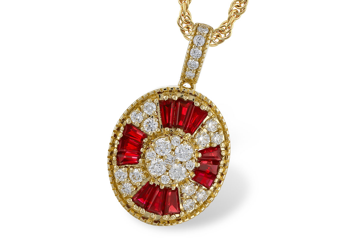 E302-43176: NECKLACE .54 TW RUBY .78 TGW