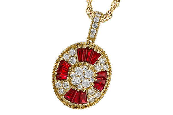 E302-43176: NECKLACE .54 TW RUBY .78 TGW