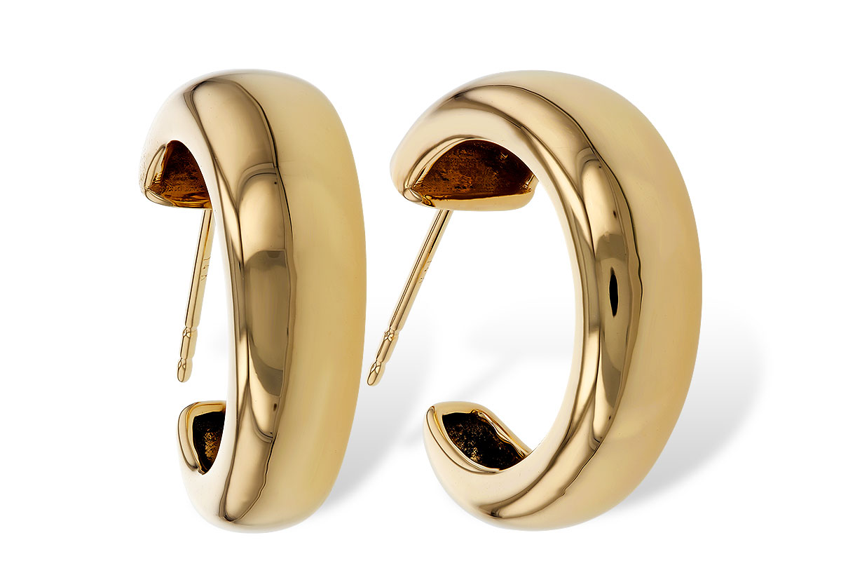 E302-44013: GOLD EARRINGS (20MM)
