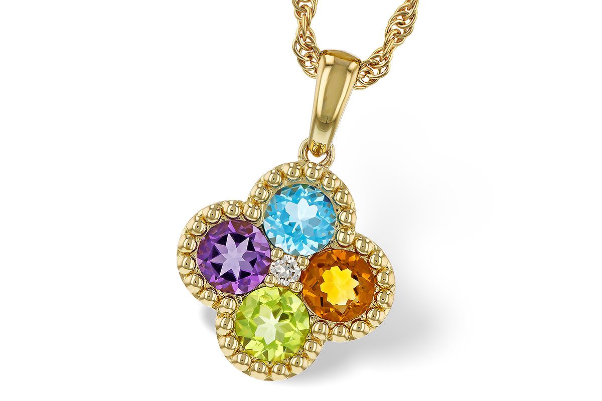 E302-44958: NECKLACE 1.26 SEMI-PREC (AMY,BT,CIT,PER) 1.29 TGW