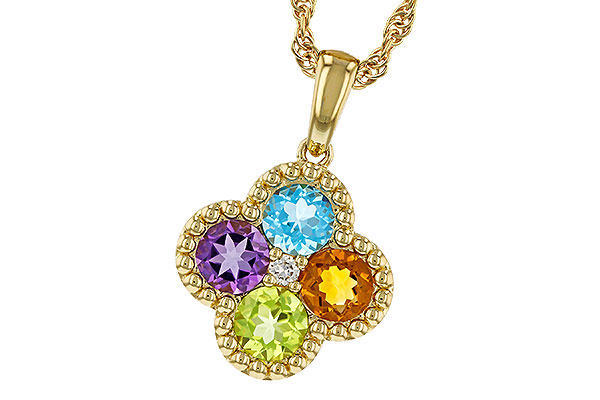 E302-44958: NECKLACE 1.26 SEMI-PREC (AMY,BT,CIT,PER) 1.29 TGW