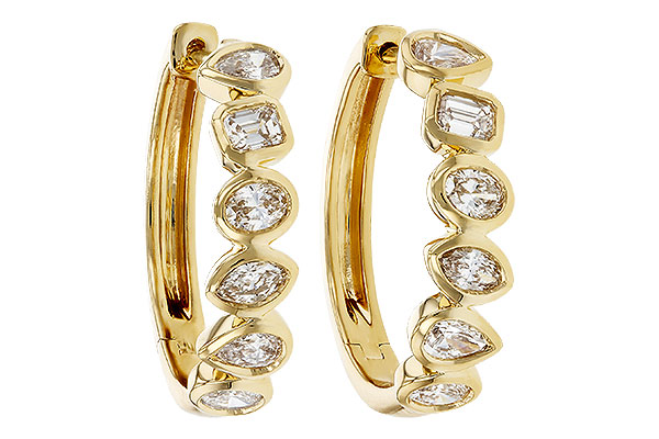 E303-27640: EARRINGS 1.10 TW FANCY CUT DIAS