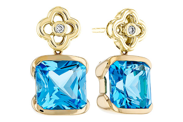 E303-27676: EARRINGS 5.34 TW BLUE TOPAZ 5.36 TGW (8MM BT)