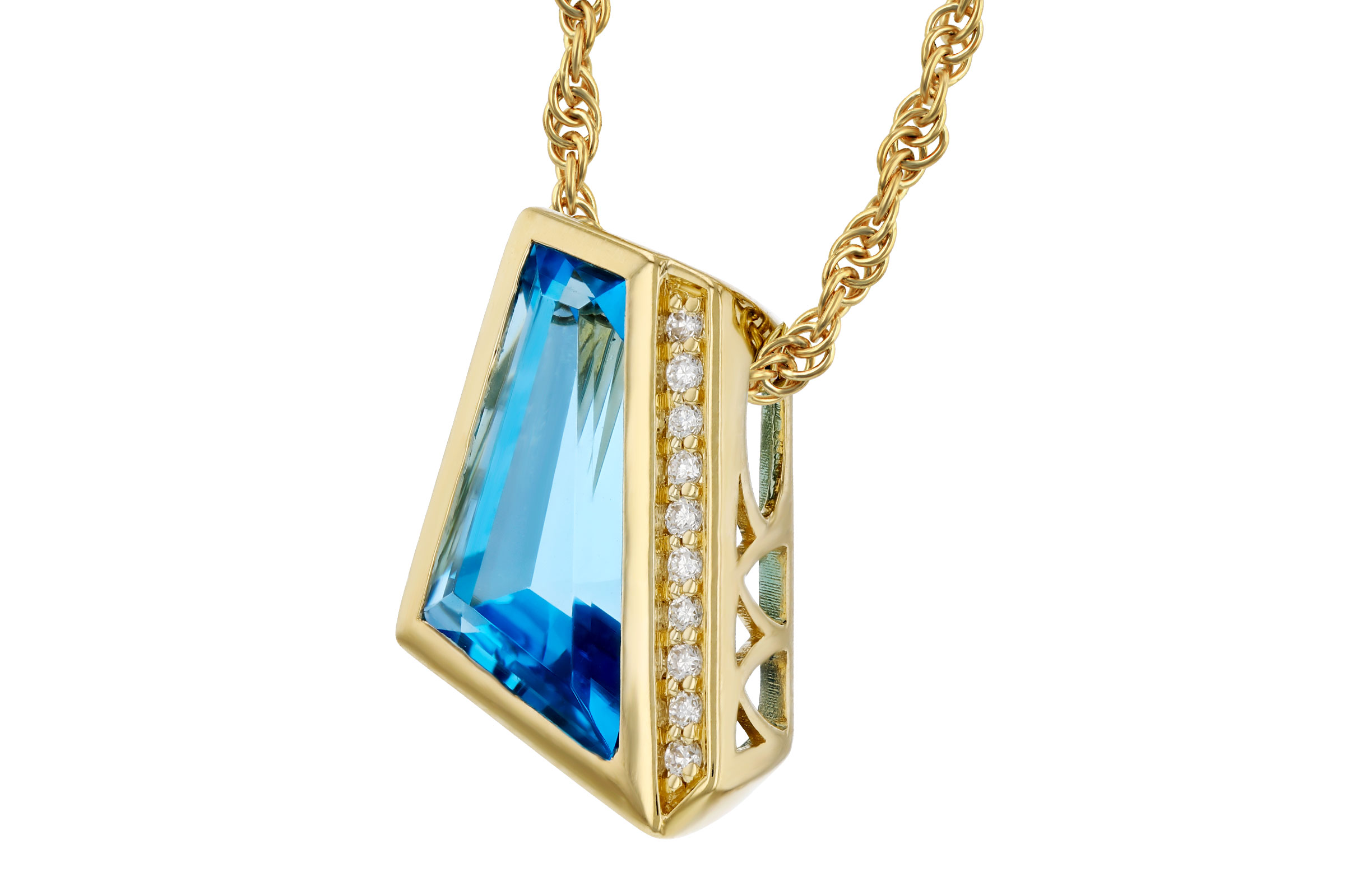 E303-29504: NECKLACE 2.42 SWISS BLUE TOPAZ 2.46 TGW