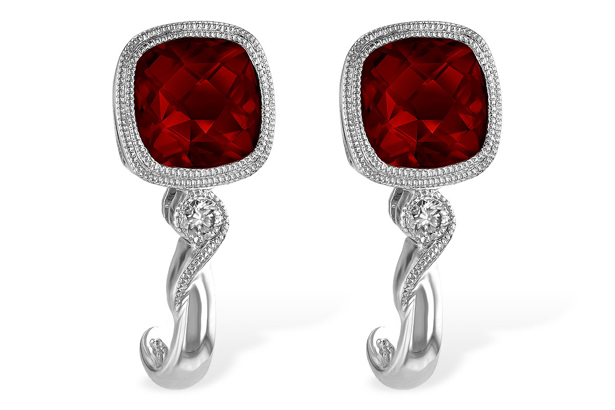 F211-53167: EARRINGS 2.36 GARNET 2.40 TGW