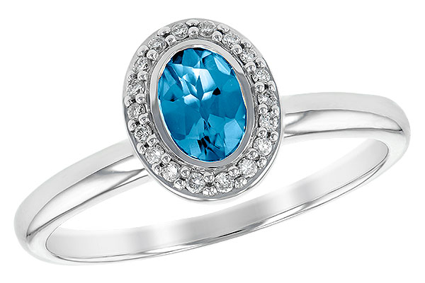 F214-26813: LDS RG .43 BLUE TOPAZ .50 TGW