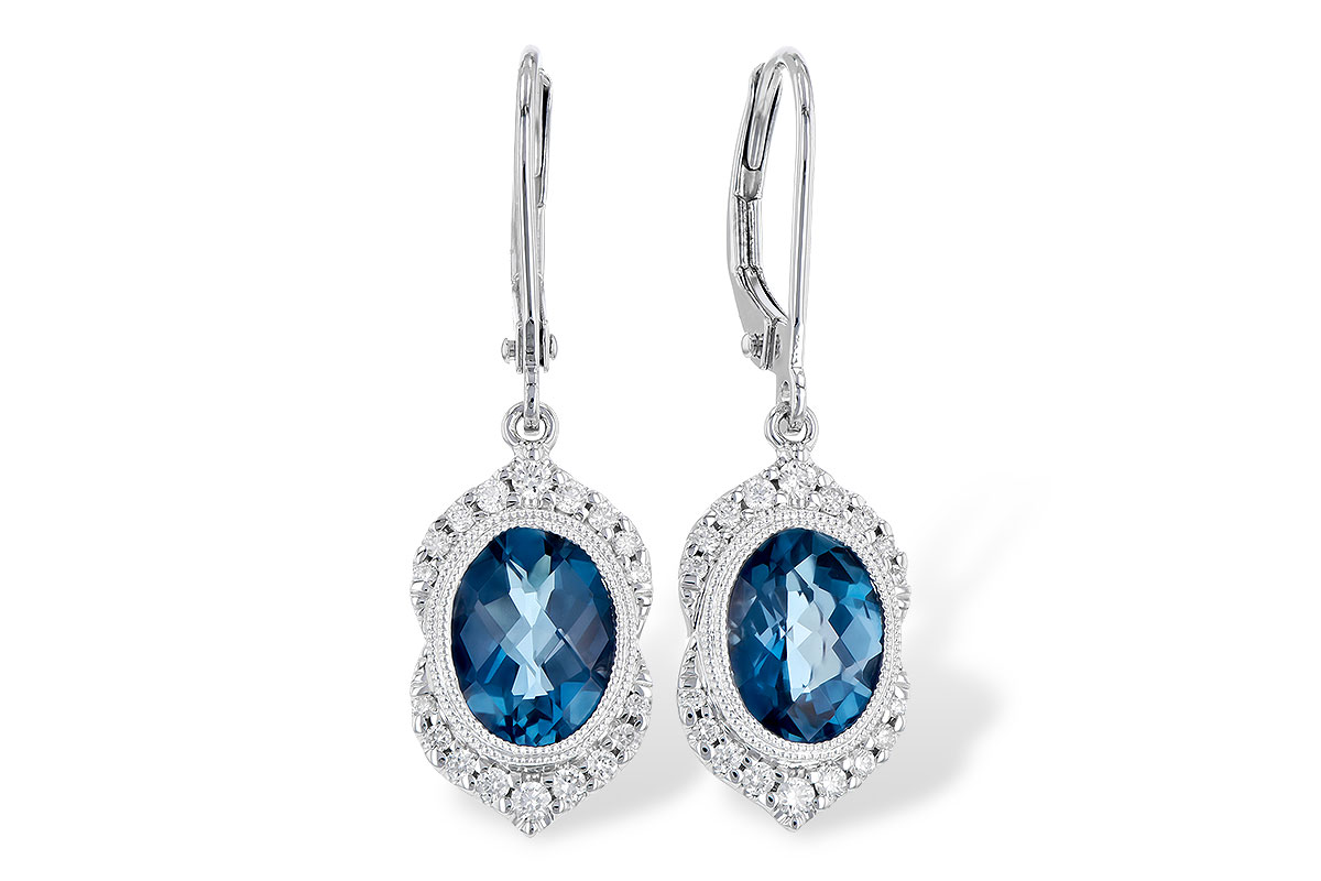 F300-63158: EARR 2.45 LONDON BLUE TOPAZ 2.64 TGW