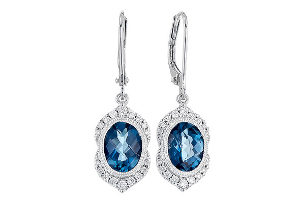 F300-63158: EARR 2.45 LONDON BLUE TOPAZ 2.64 TGW