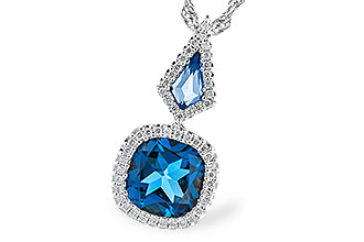 F301-49467: NECK 2.24 TW LONDON BLUE TOPAZ 2.40 TGW