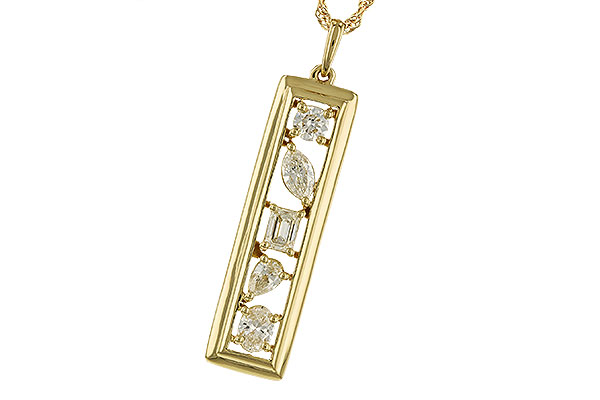 F301-54022: NECKLACE .85 TW FANCY CUT DIAMONDS