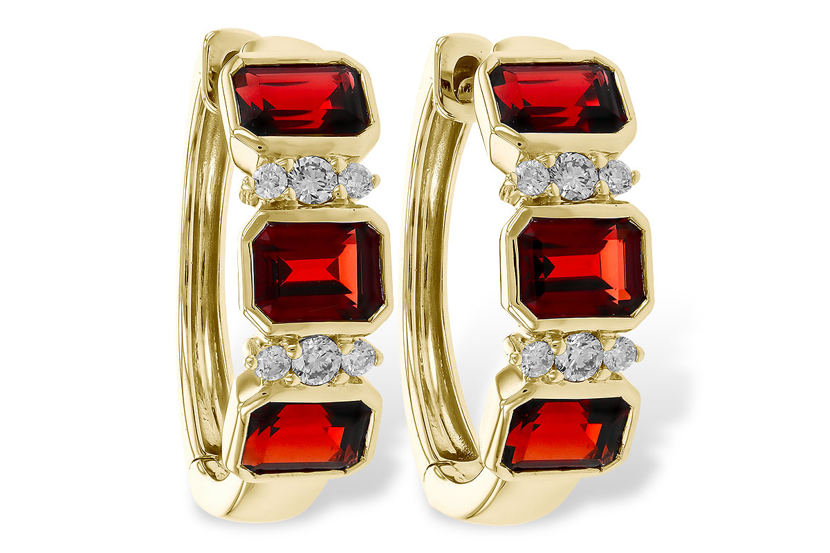 F302-38604: EARRING 1.50 TW GARNET 1.61 TGW