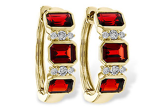 F302-38604: EARRING 1.50 TW GARNET 1.61 TGW