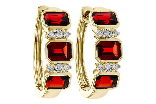 F302-38604: EARRING 1.50 TW GARNET 1.61 TGW
