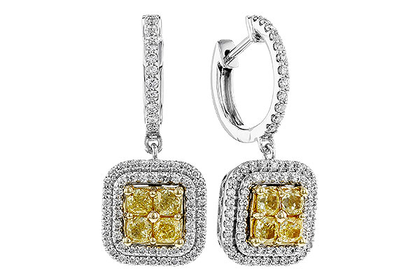 F302-39504: EARR 1.04 FANCY YELLOW DIAMONDS 1.62 TW