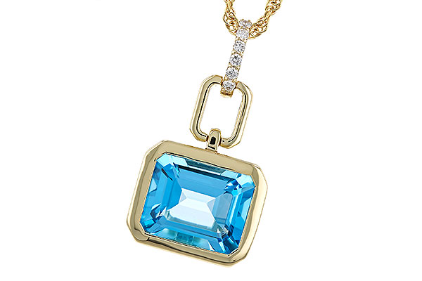 F302-40449: NECKLACE 3.26 BLUE TOPAZ 3.30 TGW (10x8MM BT)