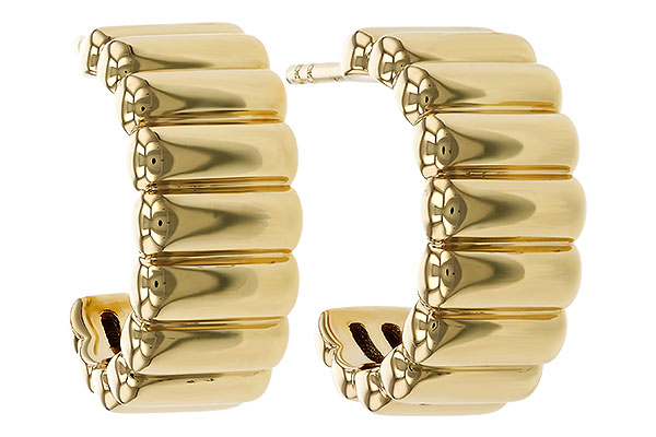 F302-42231: GOLD EARRINGS (16MM)