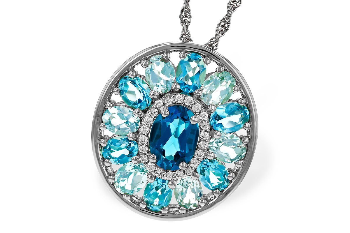 F302-43158: NECK 3.02 TW BLUE TOPAZ 3.10 TGW (7x5MM LBT CTR)