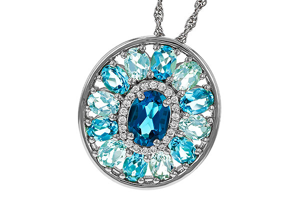 F302-43158: NECK 3.02 TW BLUE TOPAZ 3.10 TGW (7x5MM LBT CTR)