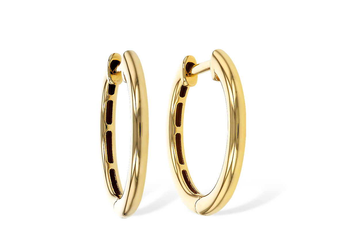 F302-44013: GOLD EARRINGS (16MM)