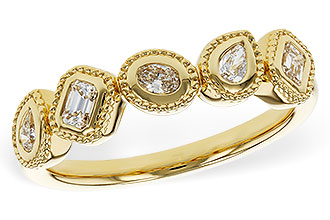 F302-44076: LDS DIA WED RG .34 TW FANCY CUT DIAS