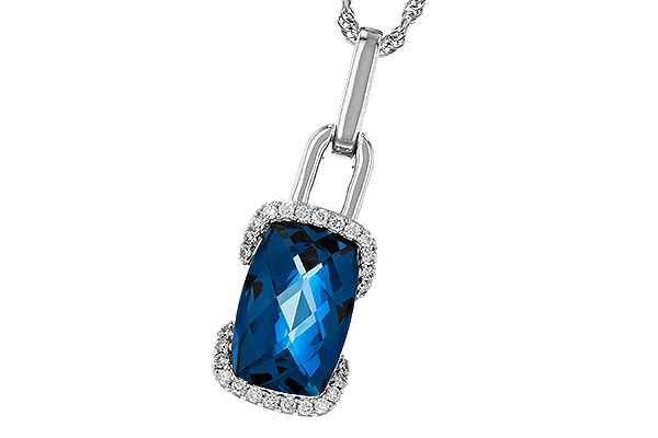 F302-44940: NECK 3.75 LONDON BLUE TOPAZ 3.90 TGW (12x8MM LBT)