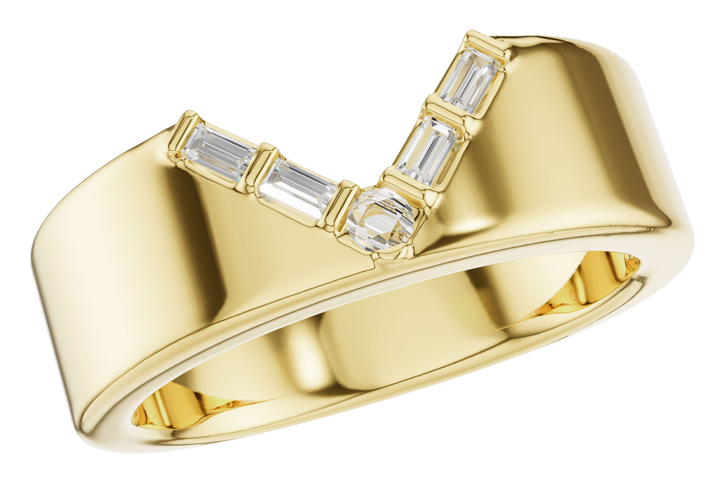 F303-28576: LDS DIA WED RG .07 BAGUETTE .11 TW