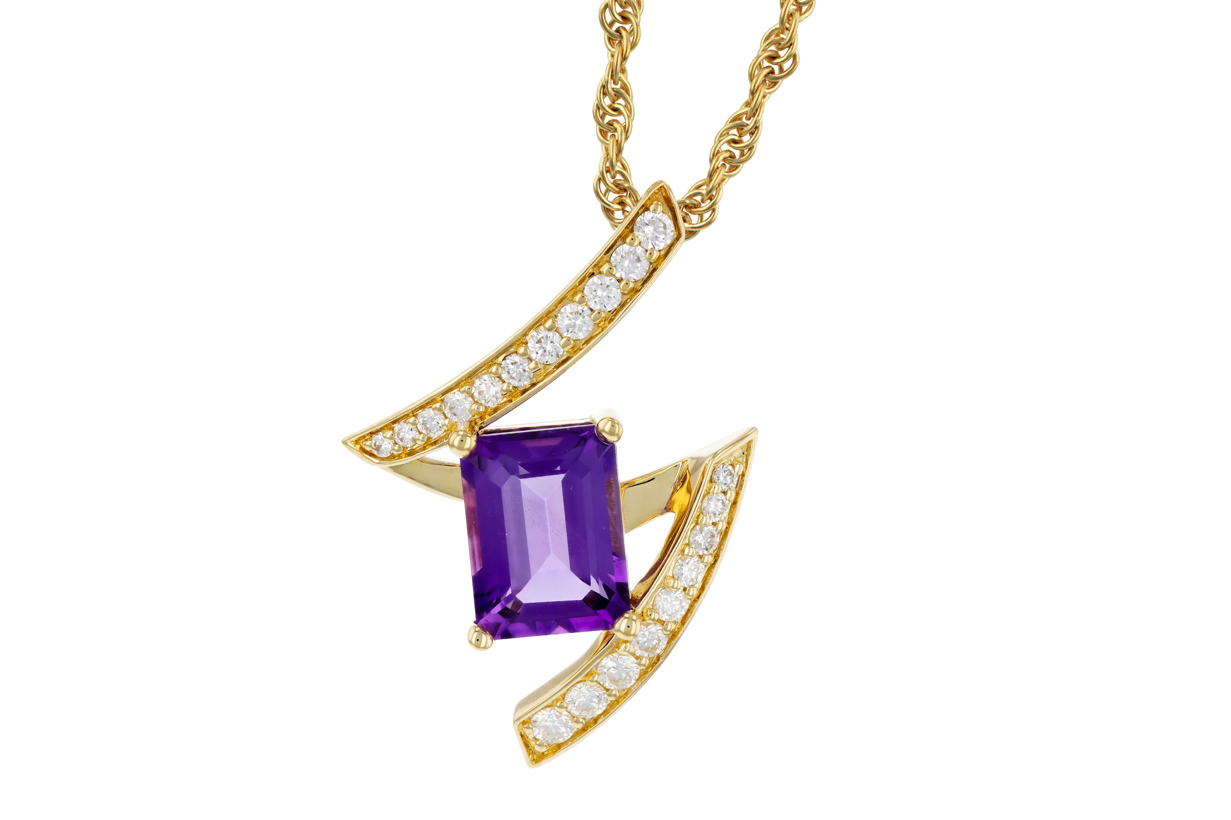 F303-30422: NECKLACE 1.36 AMETHYST 1.56 TGW (8x6MM AMY)
