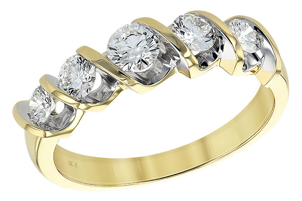 G120-61276: LDS DIA WED RING .75 TW